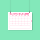 Calendario HELLO MOMI octubre 2024 