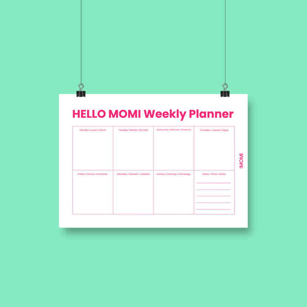 Weekly planner hello MOMI gratis